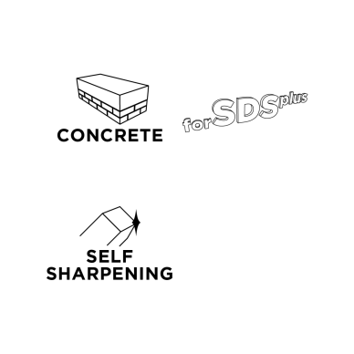 Kaltas SDS Plus savaime pagaląsta plokščias 20 x 250 mm 7