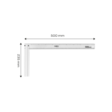Kampainis aliuminis 500mm Neo 6 Kampainis aliuminis 500mm Neo 6