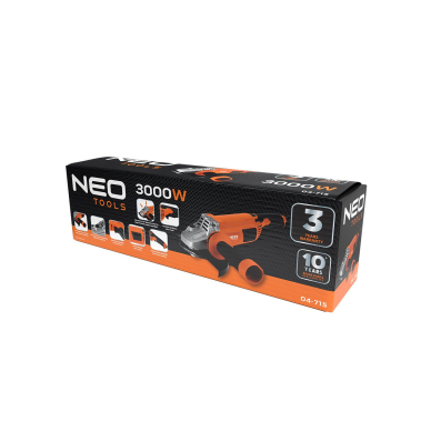 Elektrinis kampinis šlifuoklis NEO TOOLS 04-715, 3000W, 230 mm 1 Elektrinis kampinis šlifuoklis NEO TOOLS 04-715, 3000W, 230 mm 1