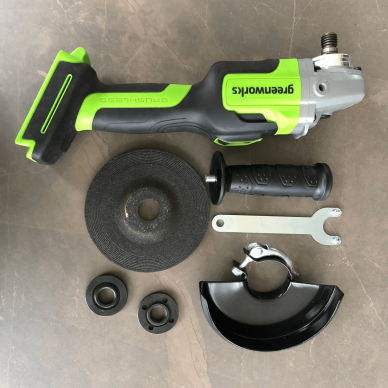 Akumuliatorinis kampinis šlifuoklis Greenworks GD24AG, 24 V, (tik įrankis) 6 Akumuliatorinis kampinis šlifuoklis Greenworks GD24AG, 24 V, (tik įrankis) 6