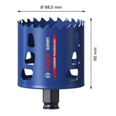 Karbido pjovimo karūna Bosch Tough Material, 68mm, 2608900433 2 Karbido pjovimo karūna Bosch Tough Material, 68mm, 2608900433 2