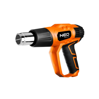 Karšto oro pistoletas 2000 W, temperatūros reguliatorius I: 50ºC, II: 70-600ºC