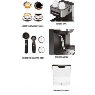 Kavos darymo aparatas Lund 850W, 1.6l 6 Kavos darymo aparatas Lund 850W, 1.6l 6