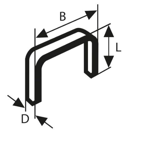 Kabės Bosch, tipas 53, 11,4x12mm, 1000 vnt., 1609200367 1