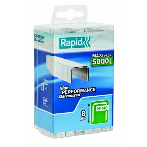 Kabės 140/8 5000vnt.10,6x1,3mm, žalios, plastikinė pak., Rapid