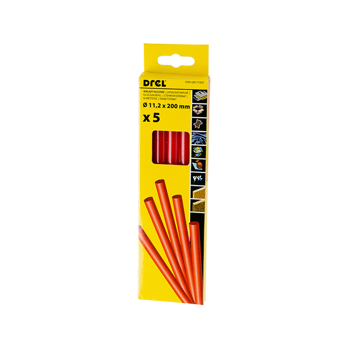 Karštų klijų lazdelės 11,2 mm x 200 mm, raudonos, 5 vnt. Karštų klijų lazdelės 11,2 mm x 200 mm, raudonos, 5 vnt.