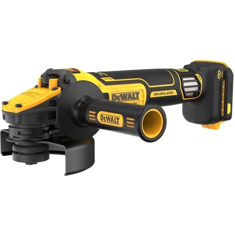 Akum. kampinis šlifuoklis Dewalt DCG409VSN-XJ FLEXVOLT; 18 V (be akum. ir krov.) Akum. kampinis šlifuoklis Dewalt DCG409VSN-XJ FLEXVOLT; 18 V (be akum. ir krov.)