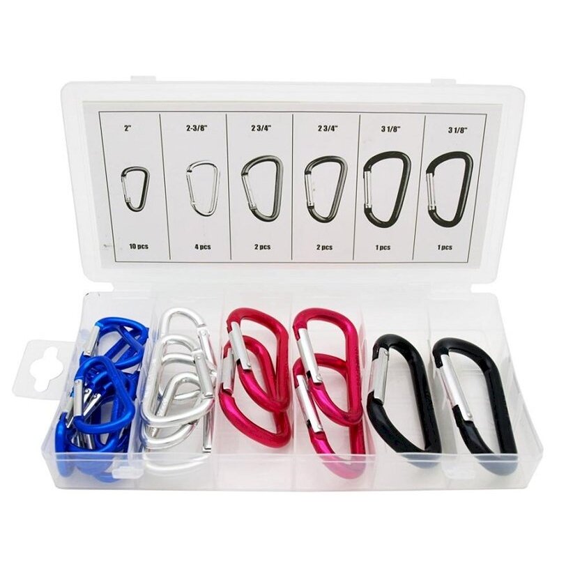 Karabinų rinkinys D tipo 20 vnt. (SK82992) Karabinų rinkinys D tipo 20 vnt. (SK82992)