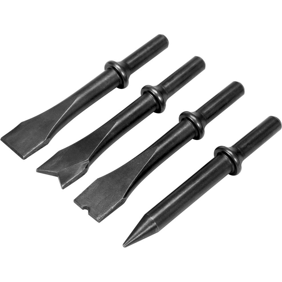 Kaltai pneumatiniams plaktukams | 4 vnt. (YT-09901) Kaltai pneumatiniams plaktukams | 4 vnt. (YT-09901)