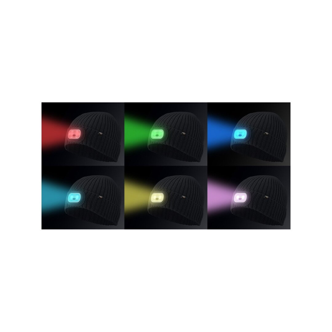 Kepurė su RGB LED žibintuvėliu, grafito spalvos 4 Kepurė su RGB LED žibintuvėliu, grafito spalvos 4