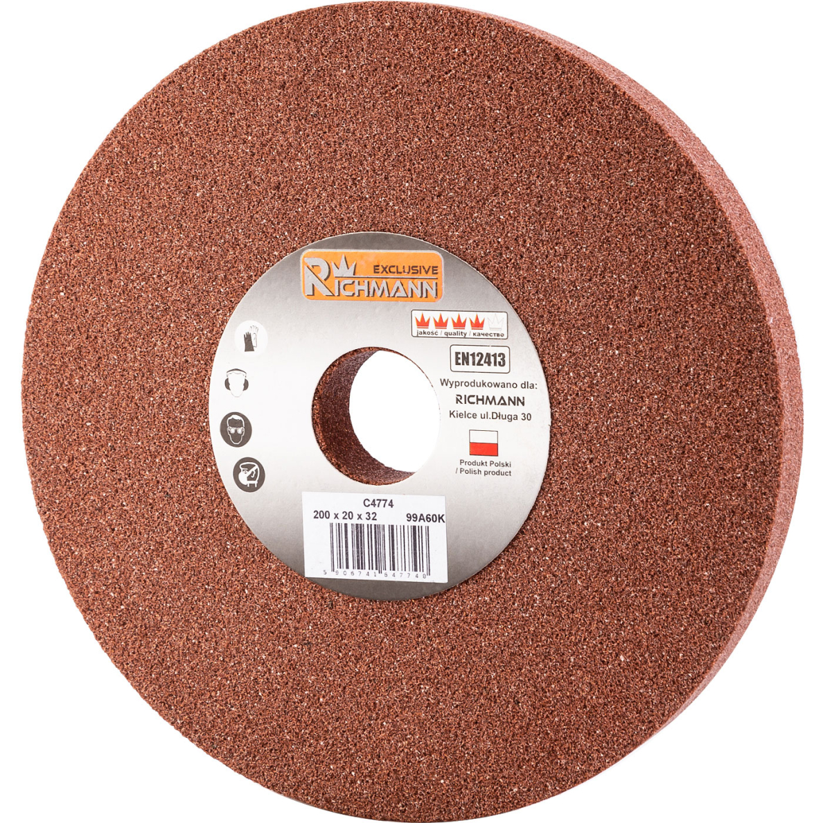 KERAMINIS ŠLIFAVIMO DISKAS 200 x 20 x 32 Raudonas 99A60K 1 KERAMINIS ŠLIFAVIMO DISKAS 200 x 20 x 32 Raudonas 99A60K 1