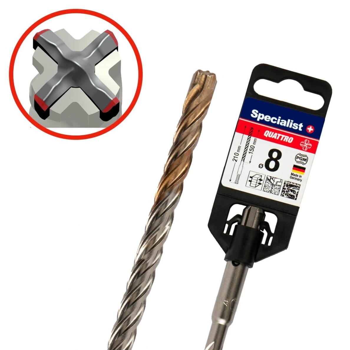 Keturg. grąžtas QUATTRO 10/390 x 450 mm Keturg. grąžtas QUATTRO 10/390 x 450 mm