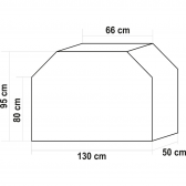 Uždangalas griliams Lund 99761, 130 X 50 X 95 cm