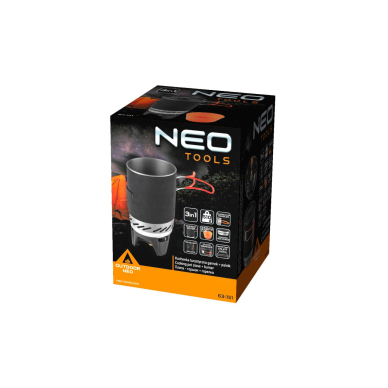 Kempingo viryklė, degiklis ir puodas 1