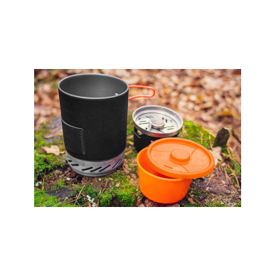 Kempingo viryklė, degiklis ir puodas 2