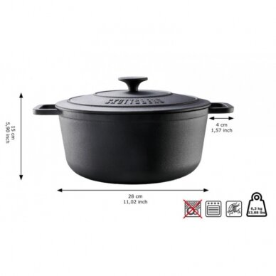 Ketaus puodas Skottsberg Casserole 5.5l 3 Ketaus puodas Skottsberg Casserole 5.5l 3
