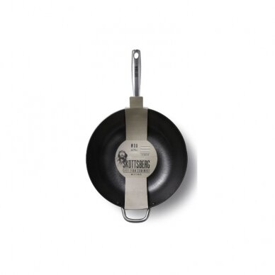 Ketaus WOK keptuvė Skottsberg 34cm 4 Ketaus WOK keptuvė Skottsberg 34cm 4