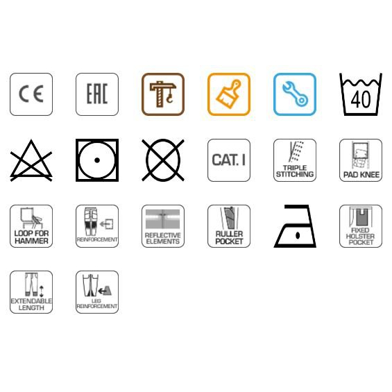 Kelnės darbinės su išorinėm kišenėm XLdydis 3 Kelnės darbinės su išorinėm kišenėm XLdydis 3