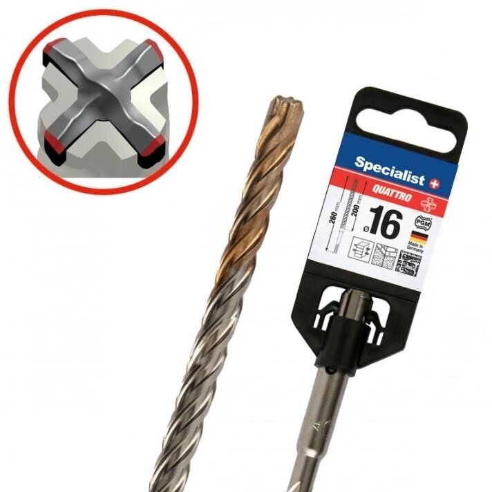 Keturg. grąžtas QUATTRO 16/200 x 260 mm Keturg. grąžtas QUATTRO 16/200 x 260 mm