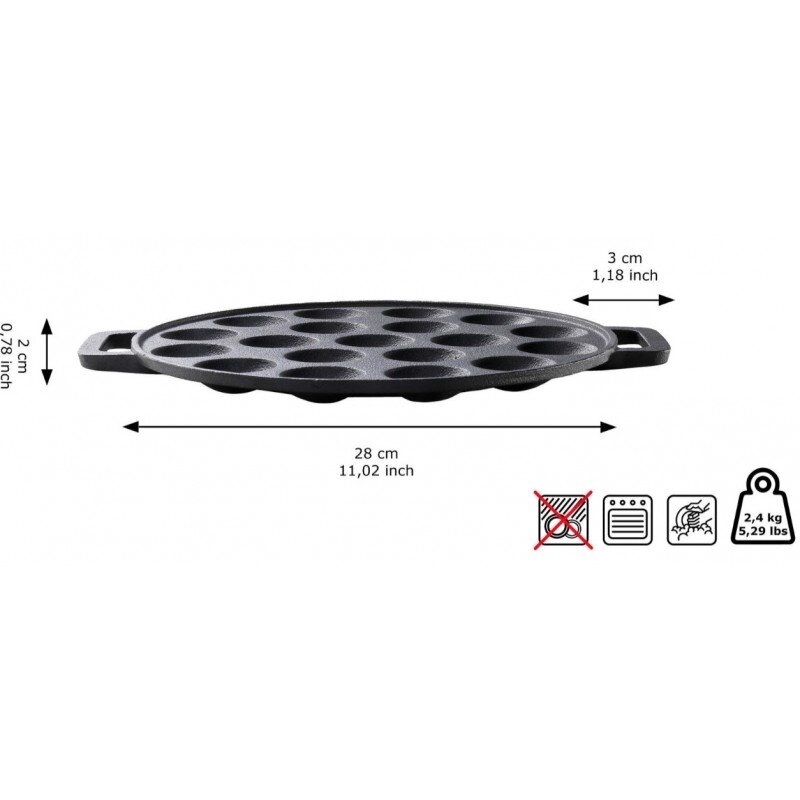 Ketaus mini blynų keptuvė Skottsberg 24cm 2