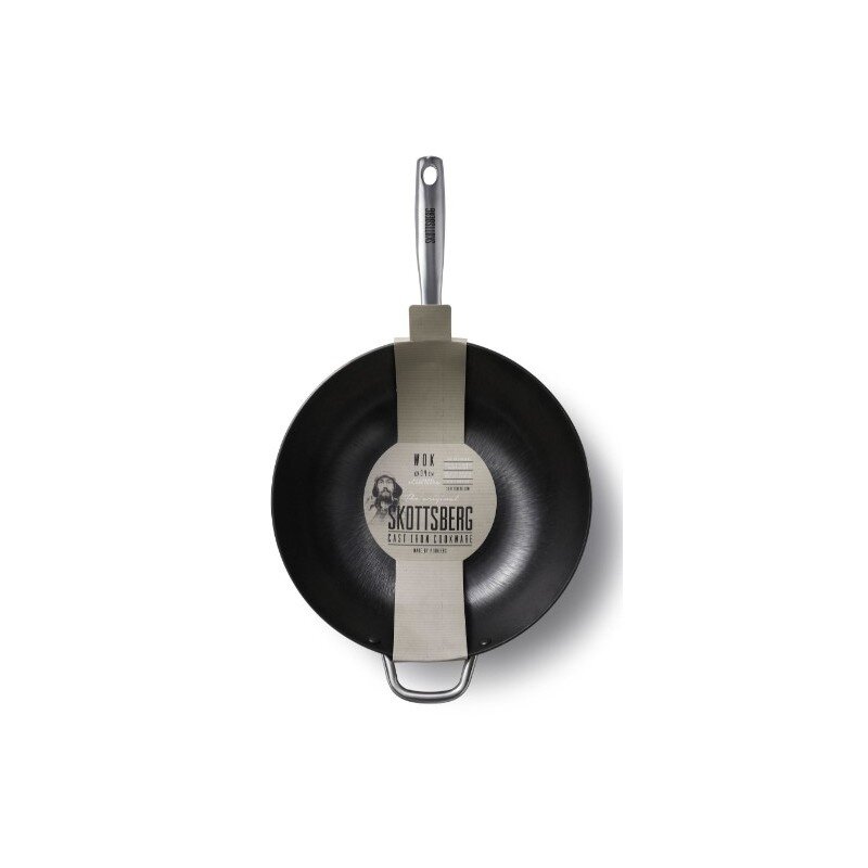 Ketaus WOK keptuvė Skottsberg 34cm 4 Ketaus WOK keptuvė Skottsberg 34cm 4