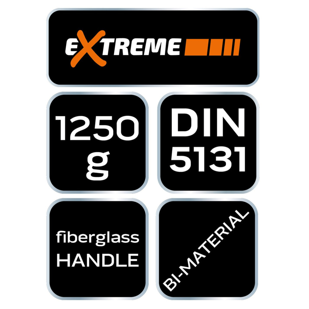 Kirvis 1250 g, stiklo pluošto rankena, bimedžiaga 6 Kirvis 1250 g, stiklo pluošto rankena, bimedžiaga 6