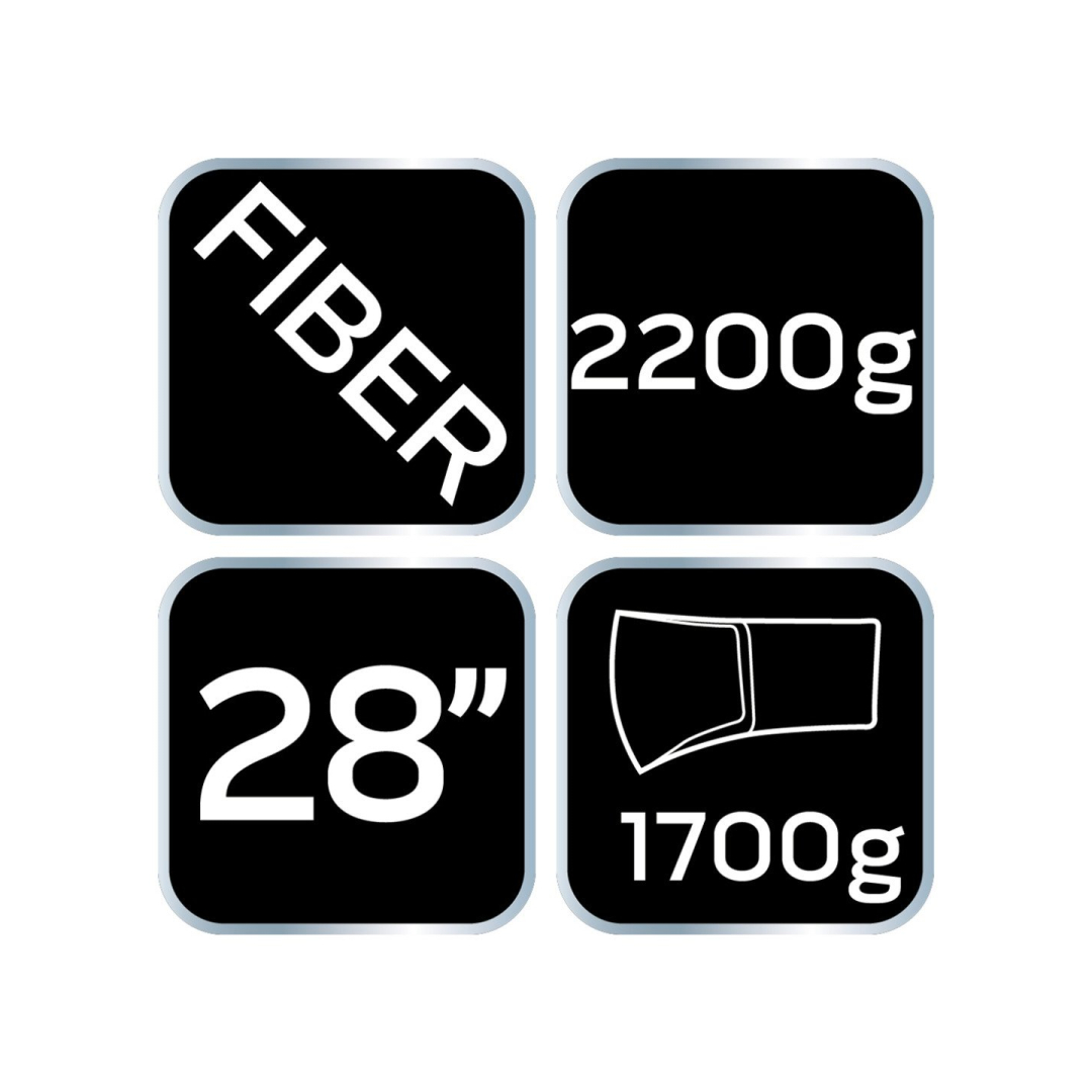 Kirvis 2200g, galva 1700g, stiklo pluosto rankena 28" 7