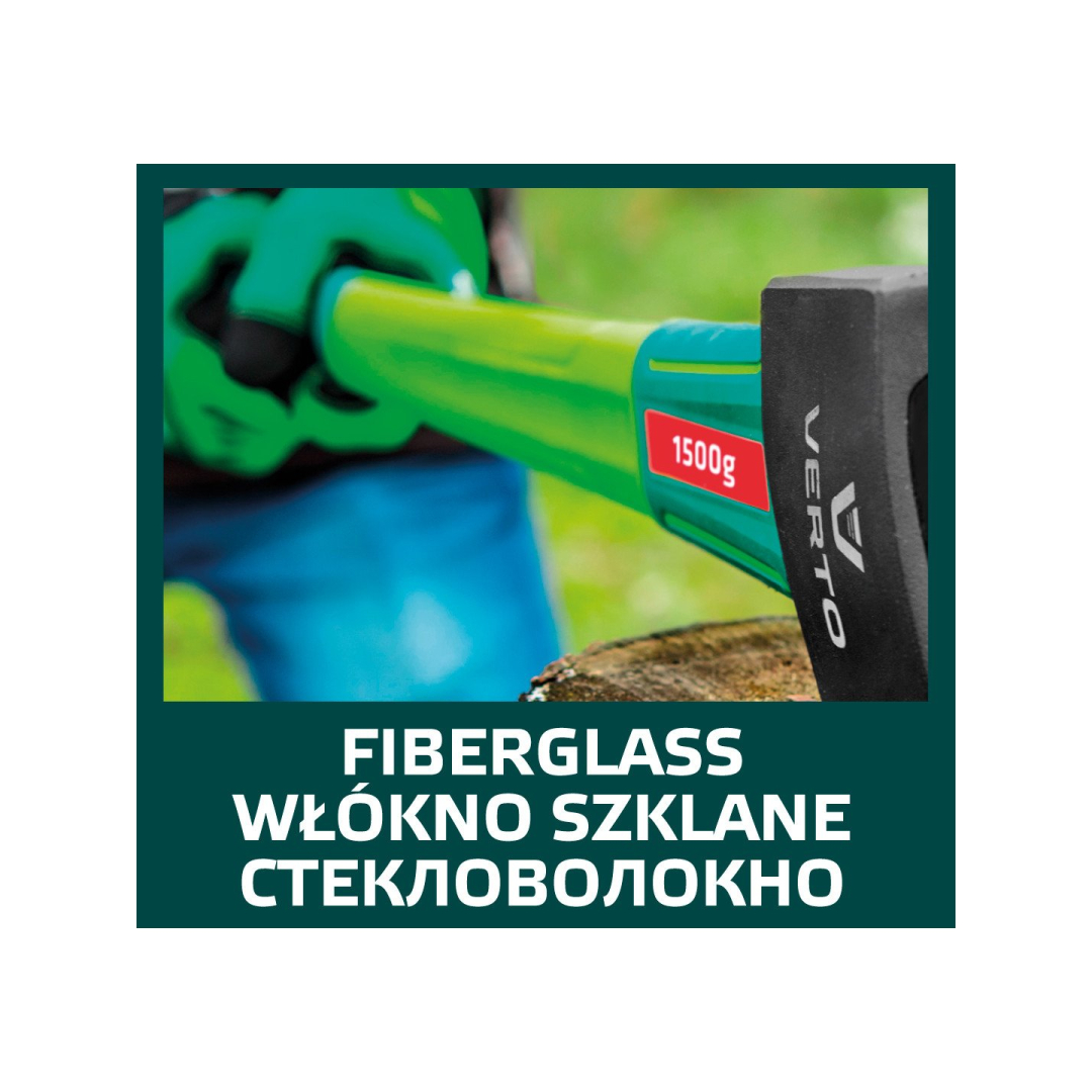 Kirvis 2500g, galva 1500g, stiklo pluošto rankena 5