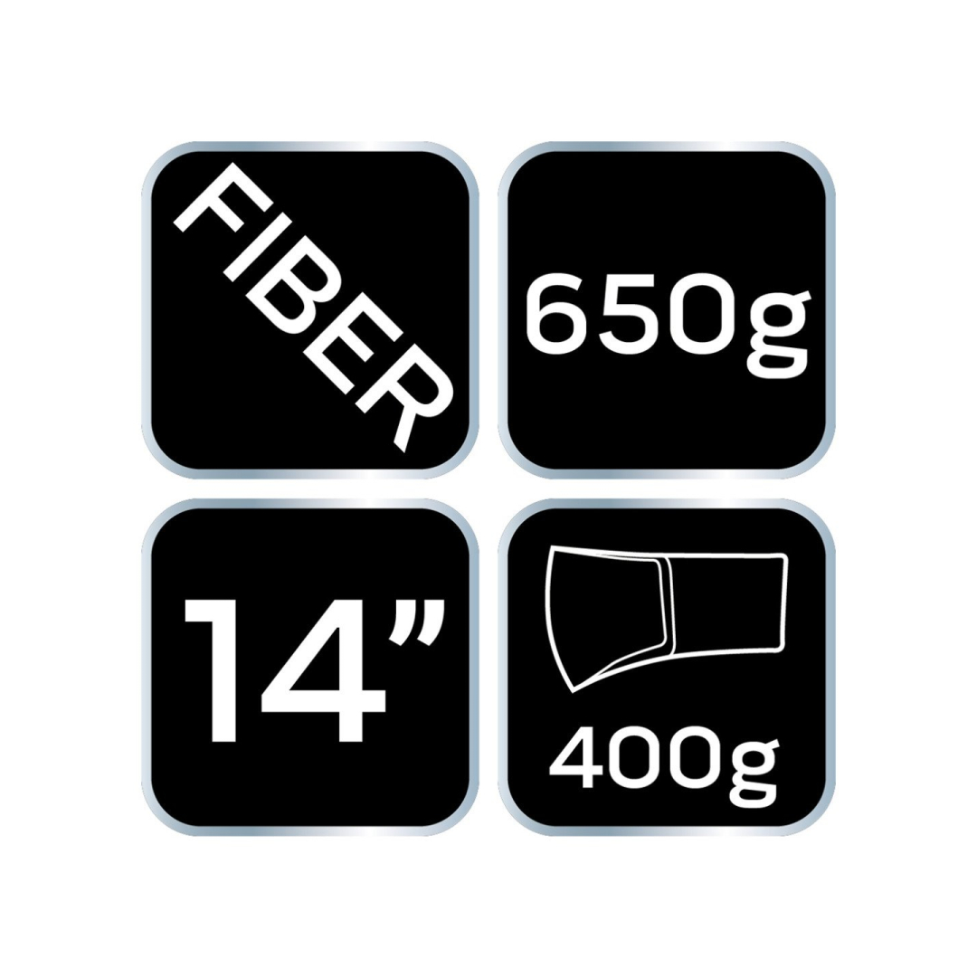 Kirvis 650g, galva 400g, stiklo pluosto rankena 14" 7