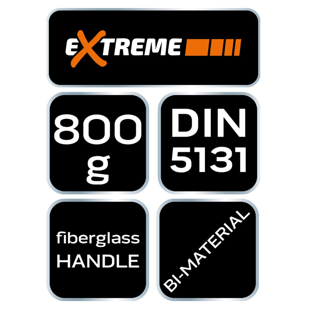 Kirvis 800 g, stiklo pluošto rankena, bimedžiaga 6 Kirvis 800 g, stiklo pluošto rankena, bimedžiaga 6
