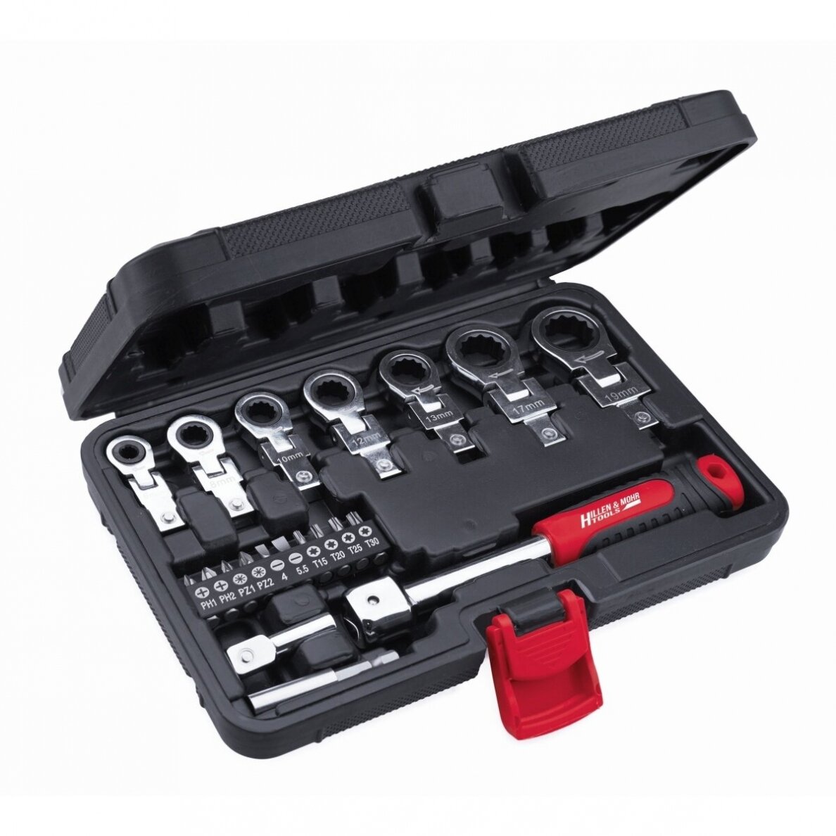 Terkšlinių raktų rinkinys Dedra 17L5001, CrV 20 vnt, 6-19 mm Terkšlinių raktų rinkinys Dedra 17L5001, CrV 20 vnt, 6-19 mm