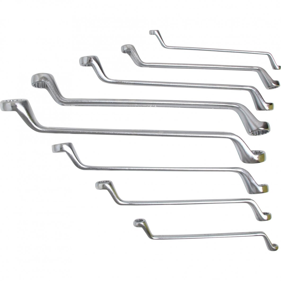 Kilpinių raktų rinkinys | gilus poslinkis | 6x7 - 20x22 mm | 8 vnt. (30306) 1