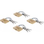 Kietojo žalvario spynų rinkinys | 40 mm | 4 vnt. (3101)