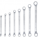 Kilpinių raktų rinkinys lenktais galais BGS-technic, 6x7 - 20x22 mm, 8 vnt.
