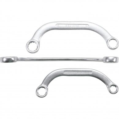 Kilpinių raktų komplektas C pusmėnulio formos | 10x13 - 17x19 mm | 3 vnt. (1215) 1 Kilpinių raktų komplektas C pusmėnulio formos | 10x13 - 17x19 mm | 3 vnt. (1215) 1