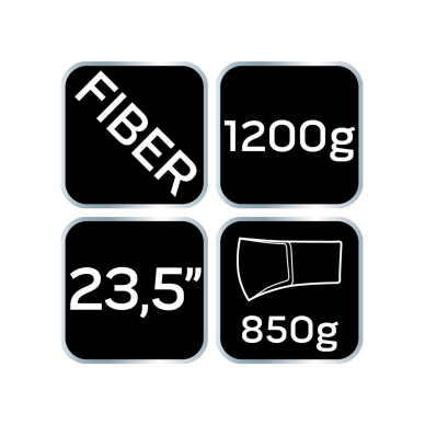 Kirvis 1200g, galva 850g, stiklo pluosto rankena 23.5" 7 Kirvis 1200g, galva 850g, stiklo pluosto rankena 23.5" 7