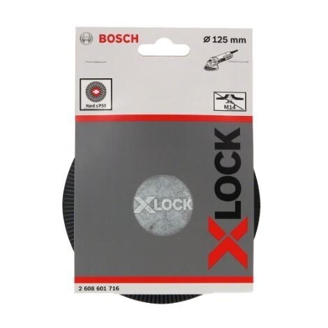 Kietas diskinis pagrindas Bosch X-LOCK, 125mm, 2608601716 1 Kietas diskinis pagrindas Bosch X-LOCK, 125mm, 2608601716 1