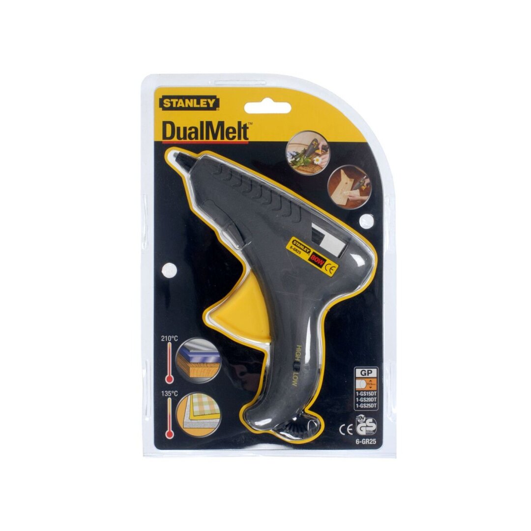 Klijų pistoletas STANLEY, 25 W, reguliuojamas stiprumas Klijų pistoletas STANLEY, 25 W, reguliuojamas stiprumas