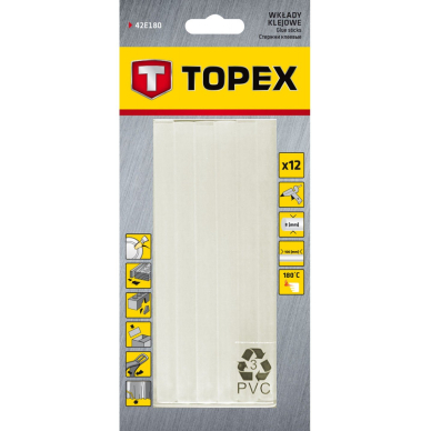 Klijų lazdelės bespalvės 8x100mm, 12 vnt. 1 Klijų lazdelės bespalvės 8x100mm, 12 vnt. 1