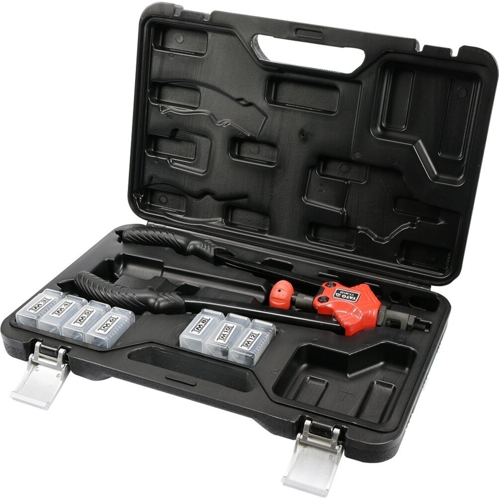 Kniediklis srieginėms kniedėms | M3, M4, M5, M6, M8, M10, M12 (YT-36128) Kniediklis srieginėms kniedėms | M3, M4, M5, M6, M8, M10, M12 (YT-36128)