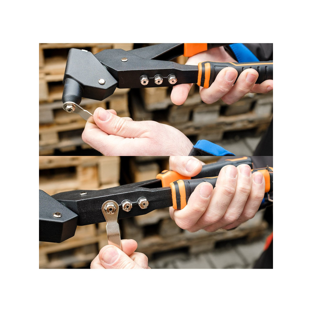 Kniedijimo mašina plieno ir aliuminio kniedėms 2,4/3,2/4,0/4,8 mm, kelių padėčių 7