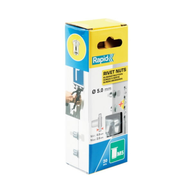 Kniedės M5, 20 vnt, Rapid 1 Kniedės M5, 20 vnt, Rapid 1