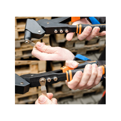 Kniedijimo mašina plieno ir aliuminio kniedėms 2,4/3,2/4,0/4,8 mm, kelių padėčių 7
