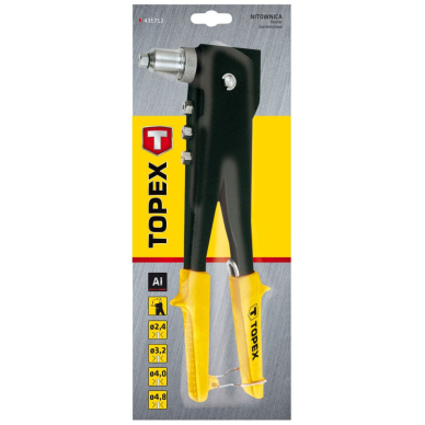 Kniediklis dviejų padėčių, kniedėms 2.4, 3.2, 4.0, 1