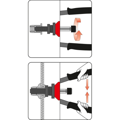 Kniediklis srieginėms kniedėms | M3, M4, M5, M6, M8, M10, M12 (YT-36128) 5