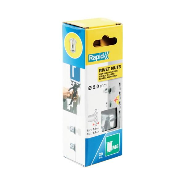 Kniedės  M5, 20 vnt, Rapid 1