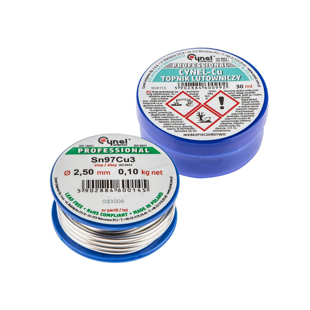 Komplektas: lydmetalis, fliusas (67600+67660)