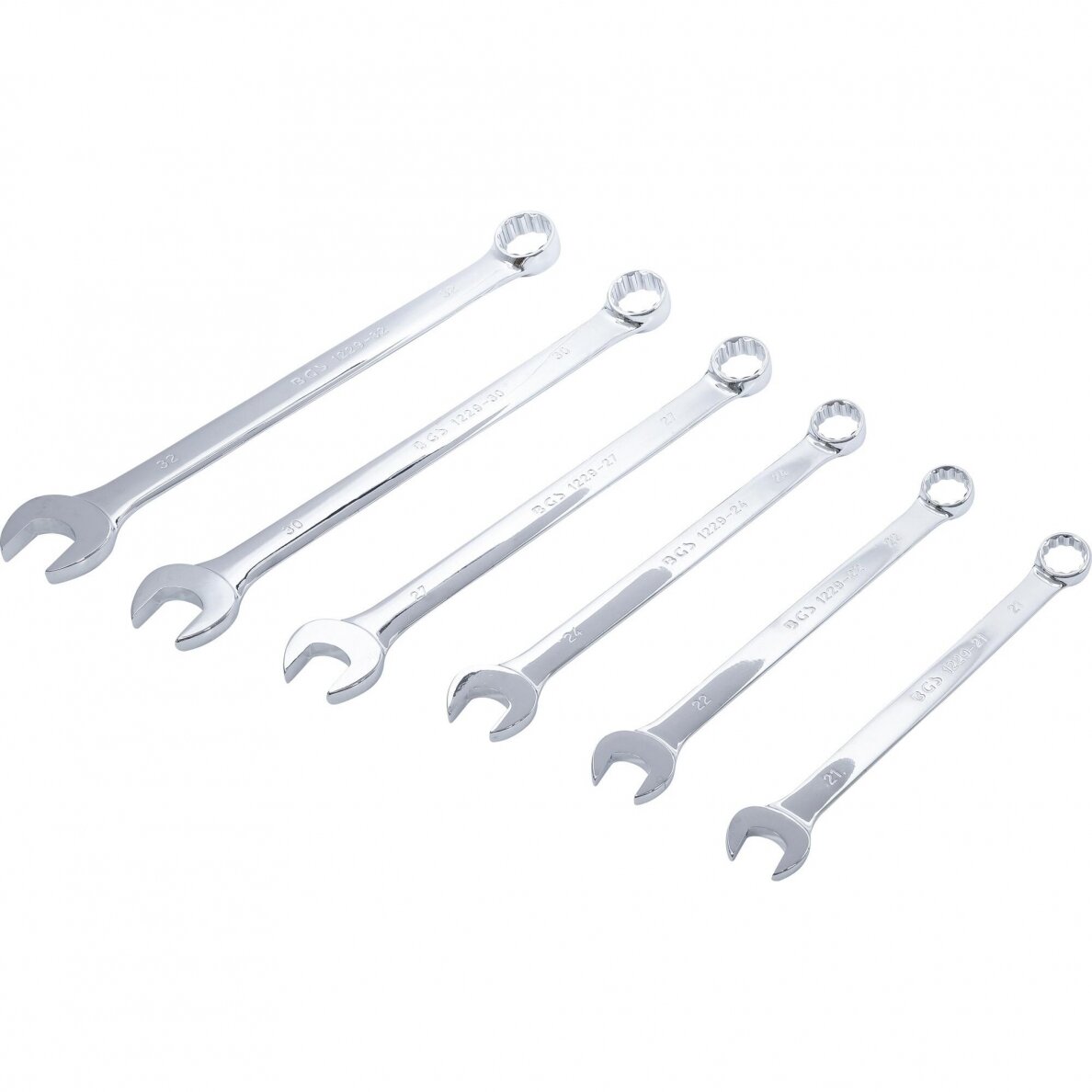 Kombinuotų pailgintų raktų komplektas BGS-technic XXL 21 - 32 mm, 6 vnt. 1 Kombinuotų pailgintų raktų komplektas BGS-technic XXL 21 - 32 mm, 6 vnt. 1