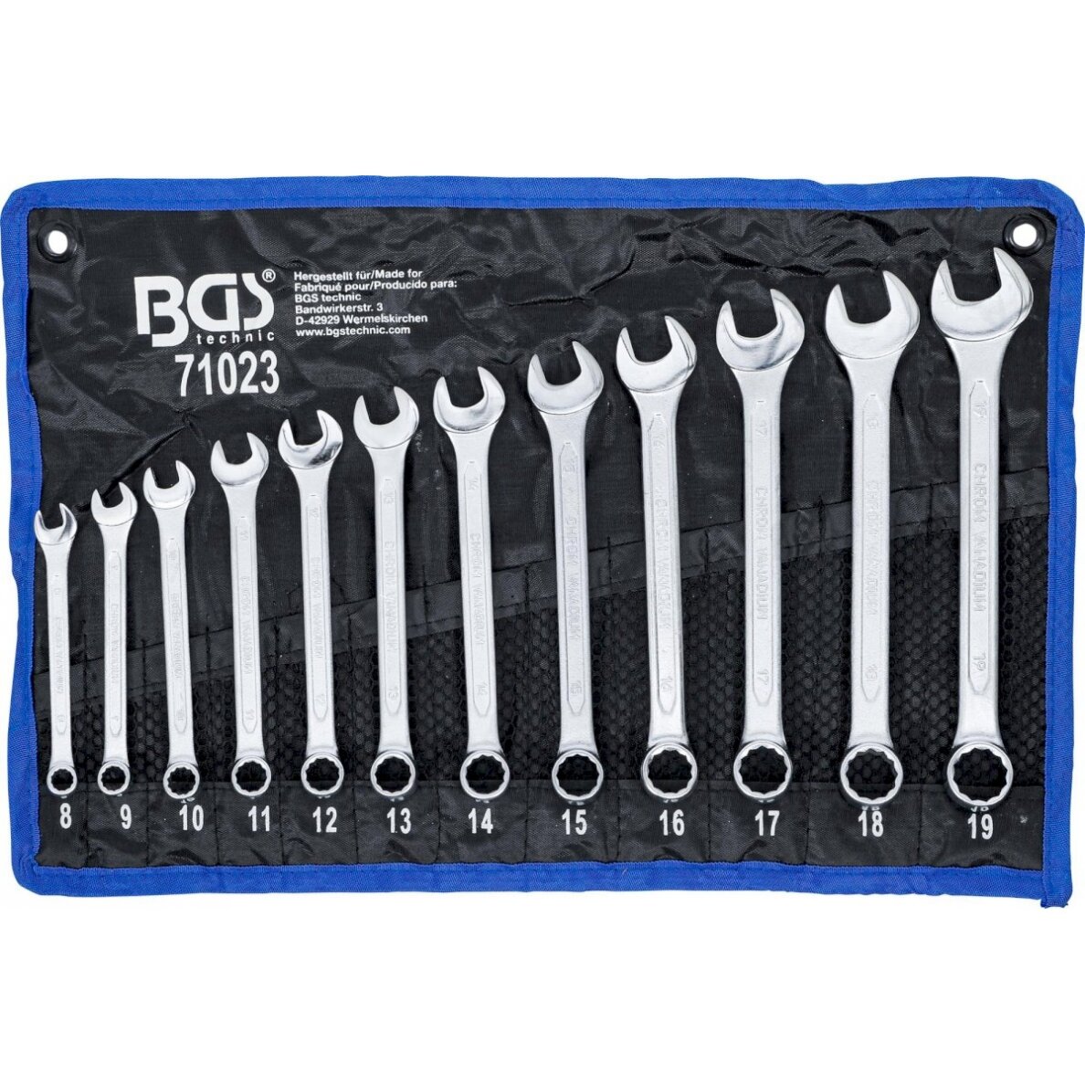 Kombinuotų raktų rinkinys | 8 - 19 mm | 12 vnt. (71023) Kombinuotų raktų rinkinys | 8 - 19 mm | 12 vnt. (71023)