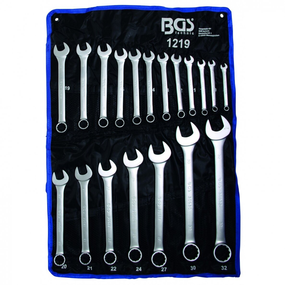 Kombinuotų raktų rinkinys BGS-technic 8 - 32 mm, 19 vnt. 1 Kombinuotų raktų rinkinys BGS-technic 8 - 32 mm, 19 vnt. 1